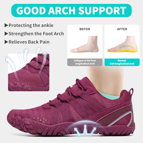 Image of Barefoot Shoes Women Men Minimalist Zero Drop Wide Toe Box Water Shoes Hiking Barefoot Footwear Unisex Sneakers for Workout Cross-Trainer Walking Running Camping Beach Weightlifting Grounding Sport