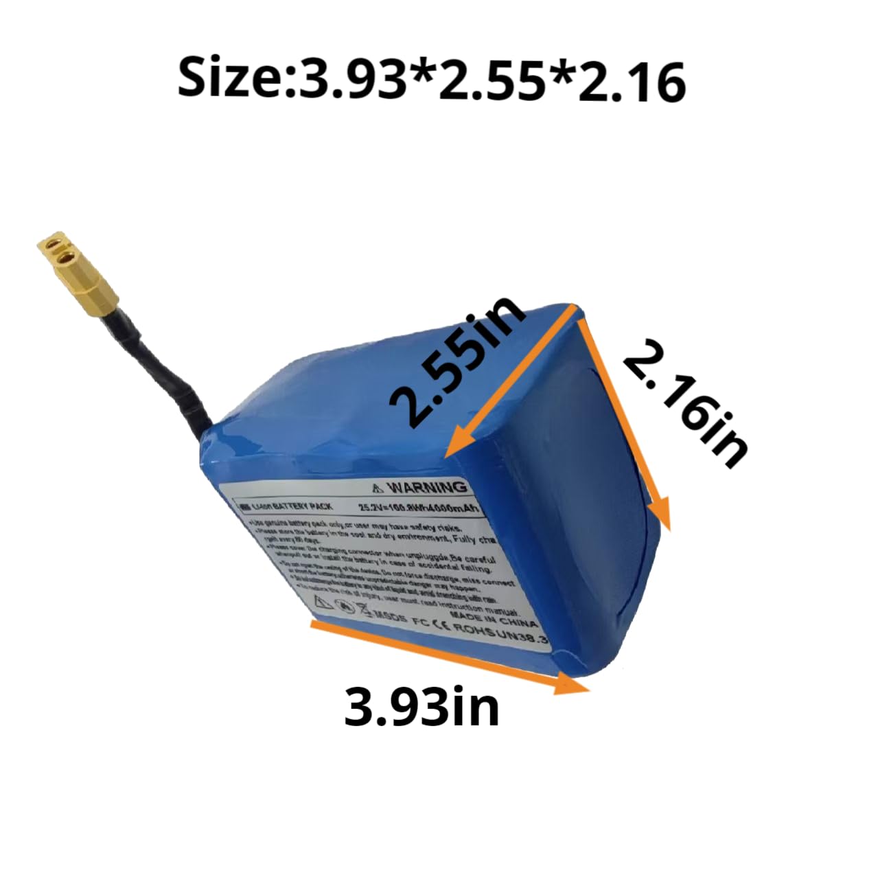 Hoverboard Replacement Battery 25.2V 4000mAh Li-ion Pack for XT60 SL60 Plug