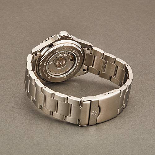Revue Thommen Gmt Mens Stainless Steel Professional Automatic Watch - 42Mm Analog Black Face With Luminous Hands, Magnified Date And Sapphire Crystal - Swiss Made 2Nd Time Zone Watch 17572.2136 #TOP1