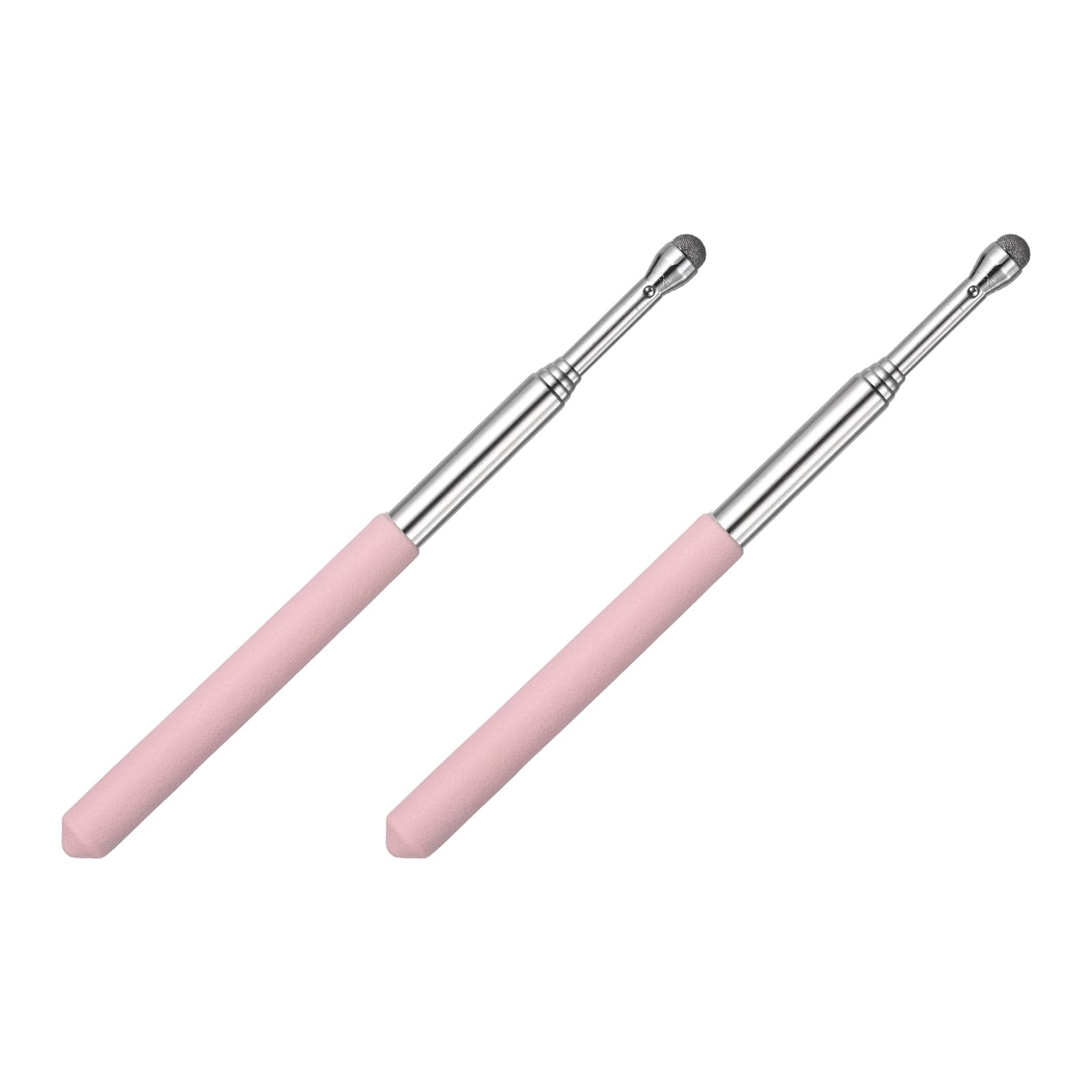 PATIKIL 2 PCS Pointer Finger Stick, Teacher Finger Pointer Stick Retractable Touch Screens Whiteboard Presenters Extendable Telescopic for Classroom Teacher, Pink