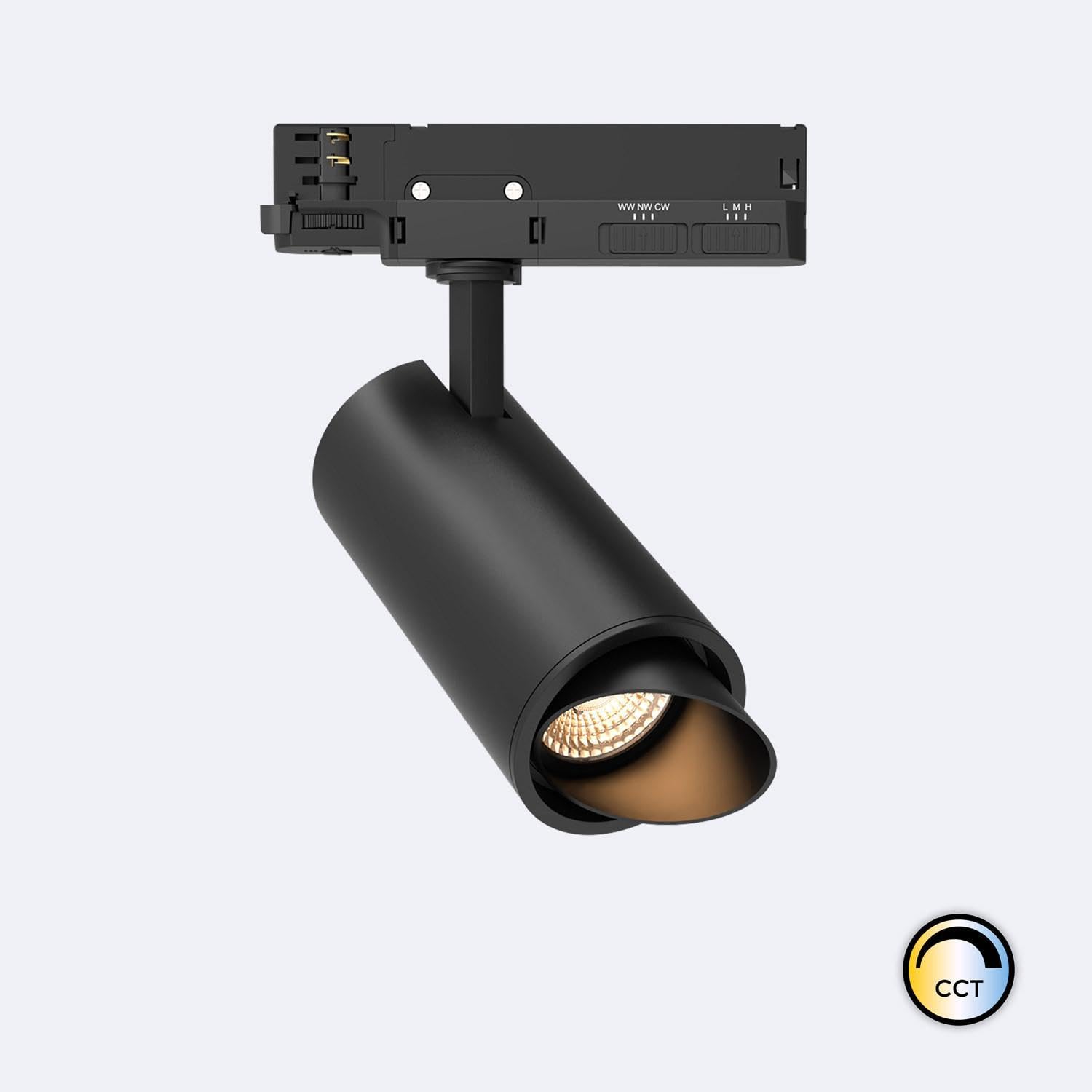 LEDKIA Foco Carril LED Trifásico 40W Fasano Bisel CCT Seleccionable Regulab