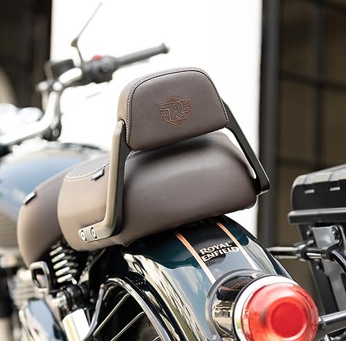 Image of Royal Enfield KXA00153 Brown Passenger Backrest Pad for Classic Reborn 350