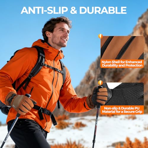Image of rivmount Winter Waterproof Ski Snow Warm Gloves for Women Men, Windproof Cold Weather Thermal with Touchscreen Fingers, for Running Driving Cycling Hiking Biking Outdoor Sports Daily Work