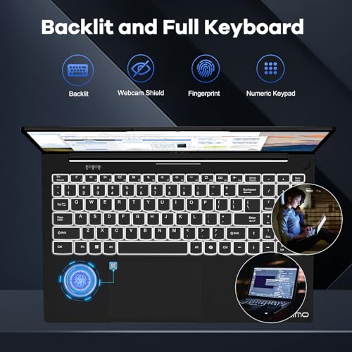 Image of NIMO 15.6 inch FHD-lPS-Laptop, i5-12450H 8 Cores 16GB RAM 512GB SSD (Beat i7-11800H, Up to 4.4 GHz) 100W Type-C Fingerprint Backlit Keyboard for Professionals & Students Office, Study & Travel