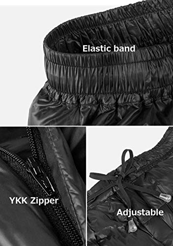 Men Women Winter Warm Packable Down Pants Compression Snow Trousers Windproof Water-Resistant Outdoor Camping Insulated Pants with Storage Bag - Thumbnail 3