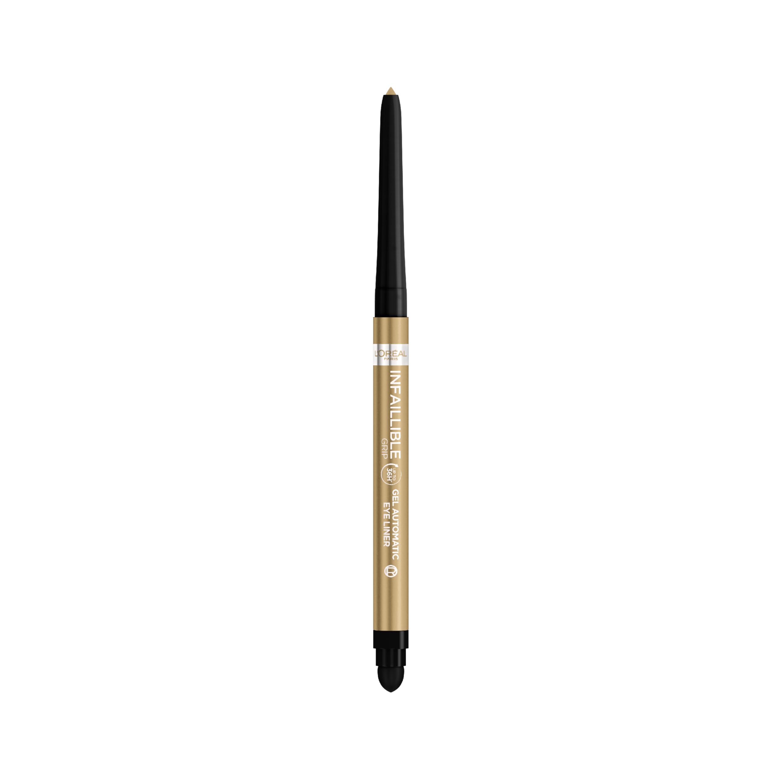 L’Oréal Paris Eye Liner, Infallible Grip 36Hour, Self-Gripping Gel Automatic Eyeliner, Waterproof & Heat-Proof, No Smudging, Flaking or Fading, All-Day Dramatic Definition, Shade: Gold Champagne