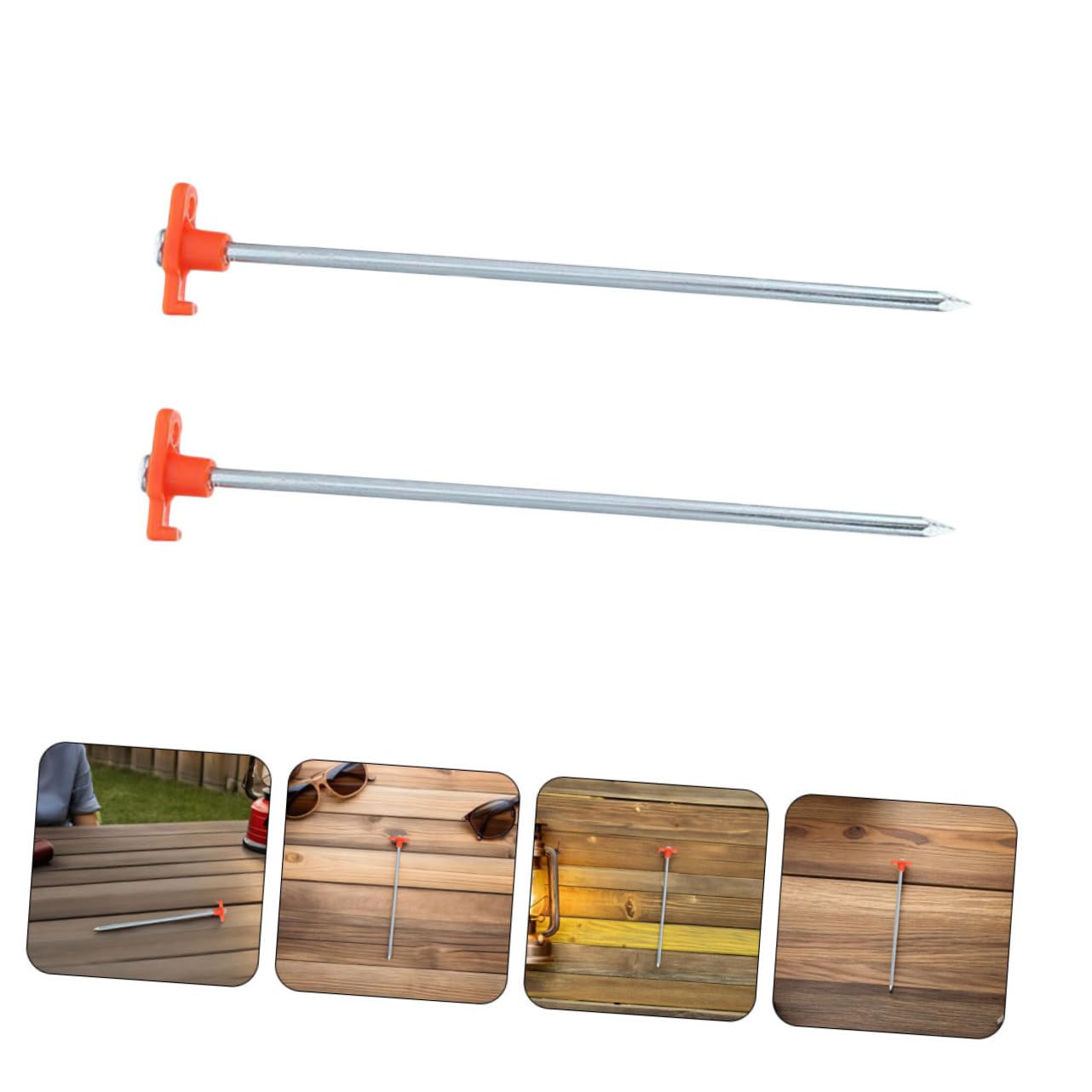 SUPVOX 12pièces Lot de Piquets De Tente Métalliques pour Camping Ancrages pour Sable Herbe Et Rochers Résistants Au Vent
