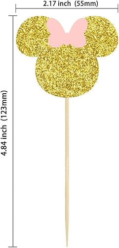 Miniatura 6 de Suministros de fiesta para decoración de pastel de ratón de dibujos animados incluye pulseras de goma adornos para cupcakes y decoración grande para