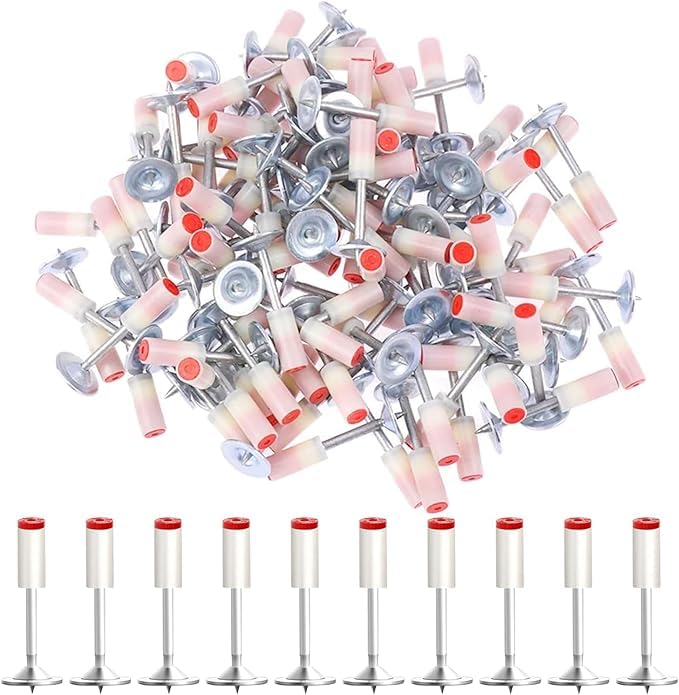 Concrete Drive Pins with Washer Head Steel Fastener Pins for Ceiling Installation Concrete Brick Metal Fixing Nail Pins for Construction Tools Hardware (50)-image-5