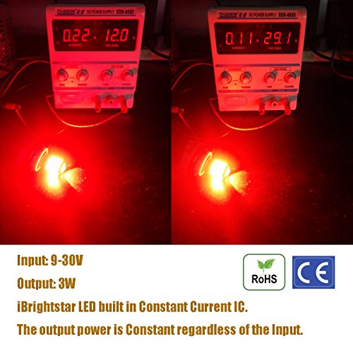 iBrightstar 1157 LED Bulb Red, BAY15D 2057 2357 7528 LED Brake Light Bulbs Super Bright for Rear Brake Lights and Tail Lights, 2 Pack - Image 5