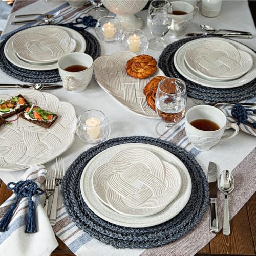 Servilletas Juliska Danish Stripe Set/4 Taupe miniatura 6