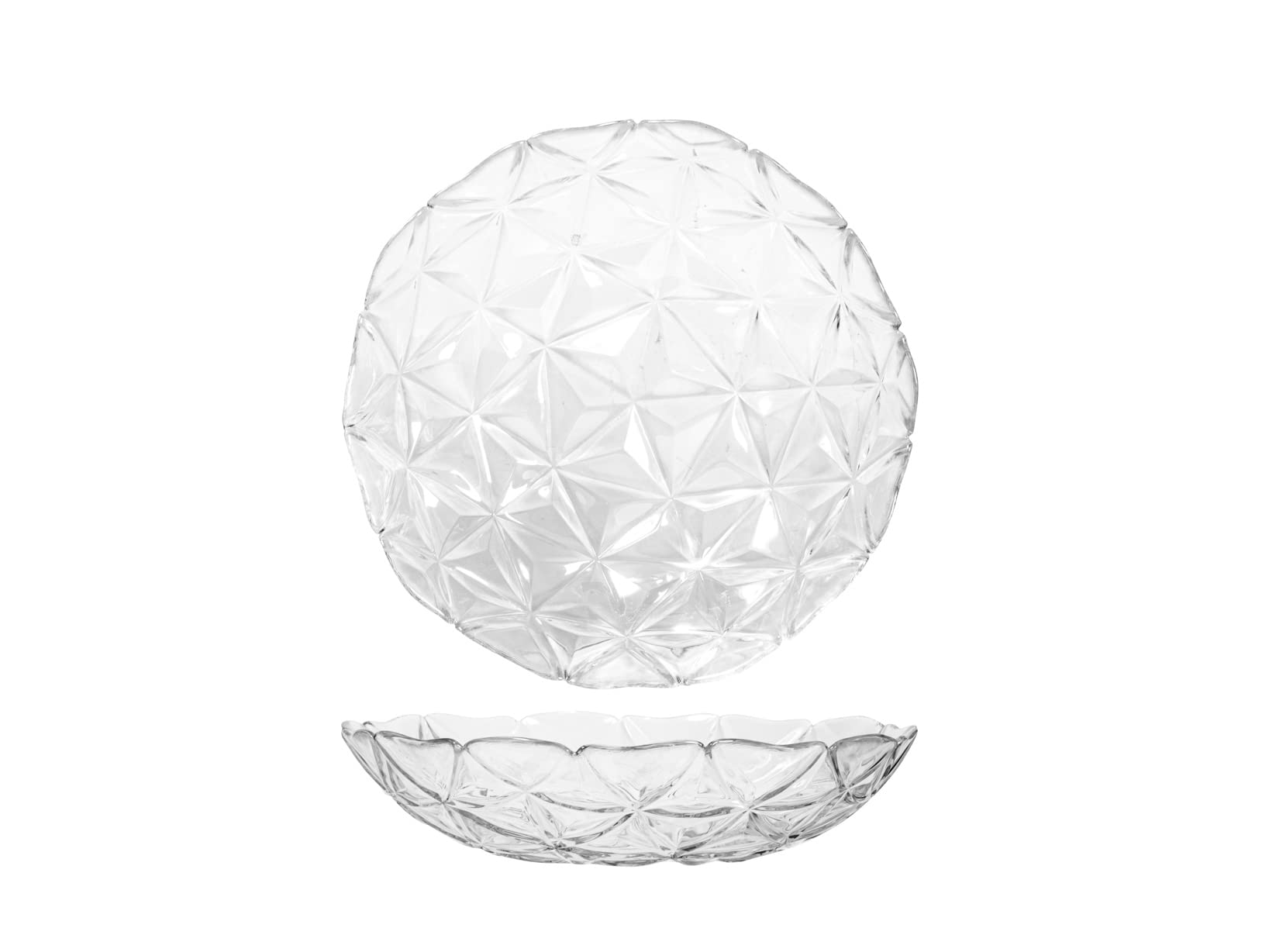 Pasabahce Set Of 2 Estrella Deep Plates In Transparent Glass 20 Cm