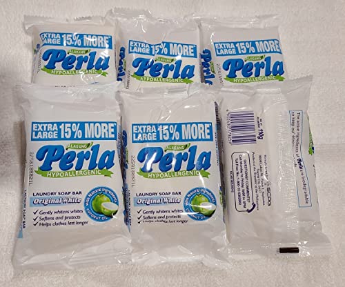 Image of PERLA Original White Laundry Bar Soap, 110 grams (10)