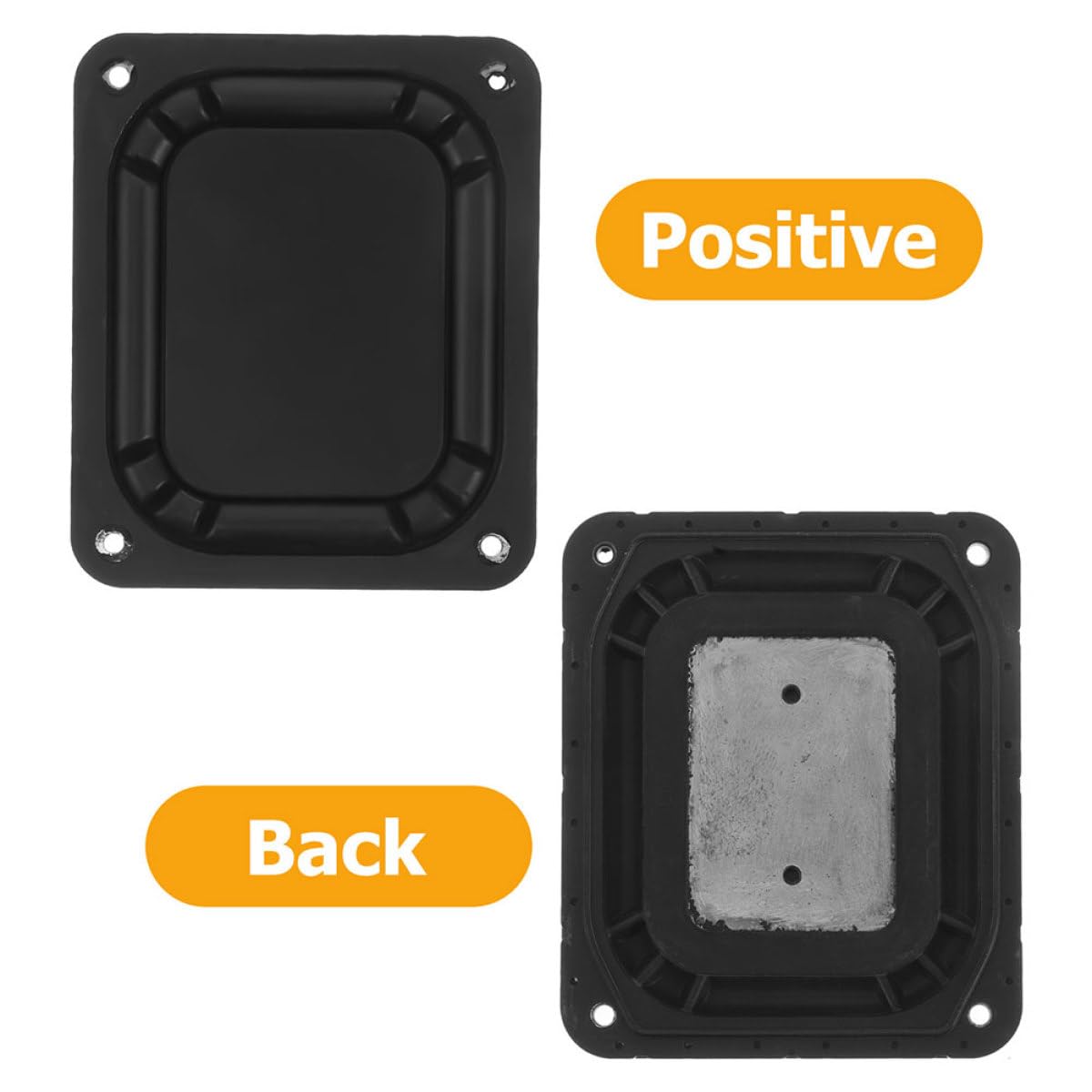 Bassradiator Lautsprechermembranen aus Eisen Rechteckige 2 Stück als Ersatz für Autolautsprecher im Auto für Passive Subwoofer Kompatibel mit Lautsprechern und Computern