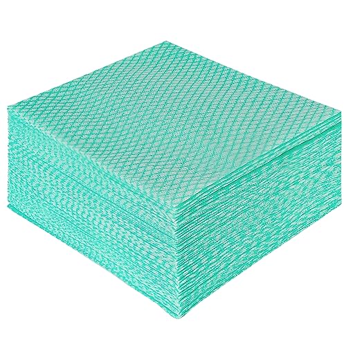 JEBBLAS Einweg-J-Tücher Packung mit 50 Blatt，Wiederholtes spültuch, abwaschlappen küche，abwaschlappen，spültücher (Grün)