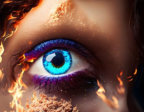 Affiches sur toile Yeux bleus 58x90 cm SERENDIPITP pour mur vide sans éclat