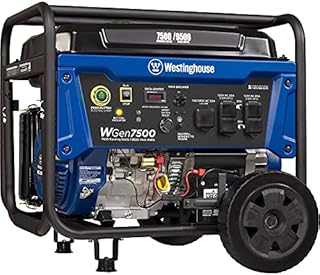 Westinghouse Outdoor Power Equipment 9500 Peak Watt Home Backup Portable Generator, Remote Electric Start with Auto Choke, Transfer Switch Ready 30A Outlet, Gas Powered, CARB Compliant