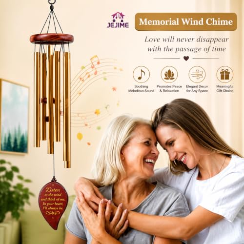 Image of Wind Chimes for Balcony Home Decor - 6 Rod Metal Pipes with Wooden Top - Melodious Sound, Positive Energy, Vastu Gift for Garden, Patio, Meditation & Pooja Room (Multicolor)