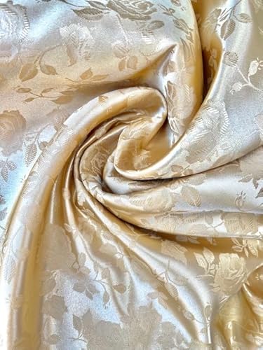 Sedona Designz 58" Wide Satin Jacquard Rose Brocade Fabric –