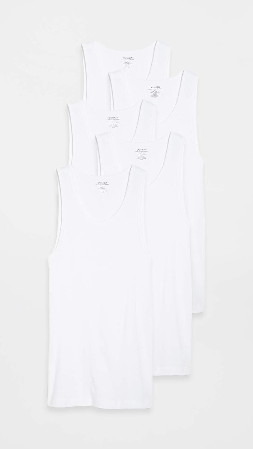 Calvin Klein Men's Cotton Classics 5-Pack Tanks