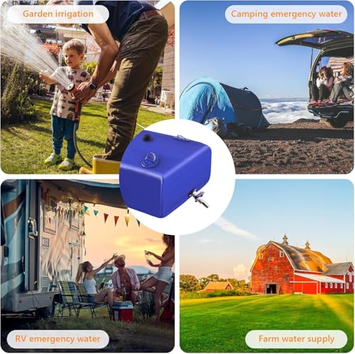 Image of Water Tank, Water Storage Bladder, Portable Water Tank, Water Bladder Tank, Large Water Storage, Water Storage Containers for Camping, Garden, Emergency Water Storage Black