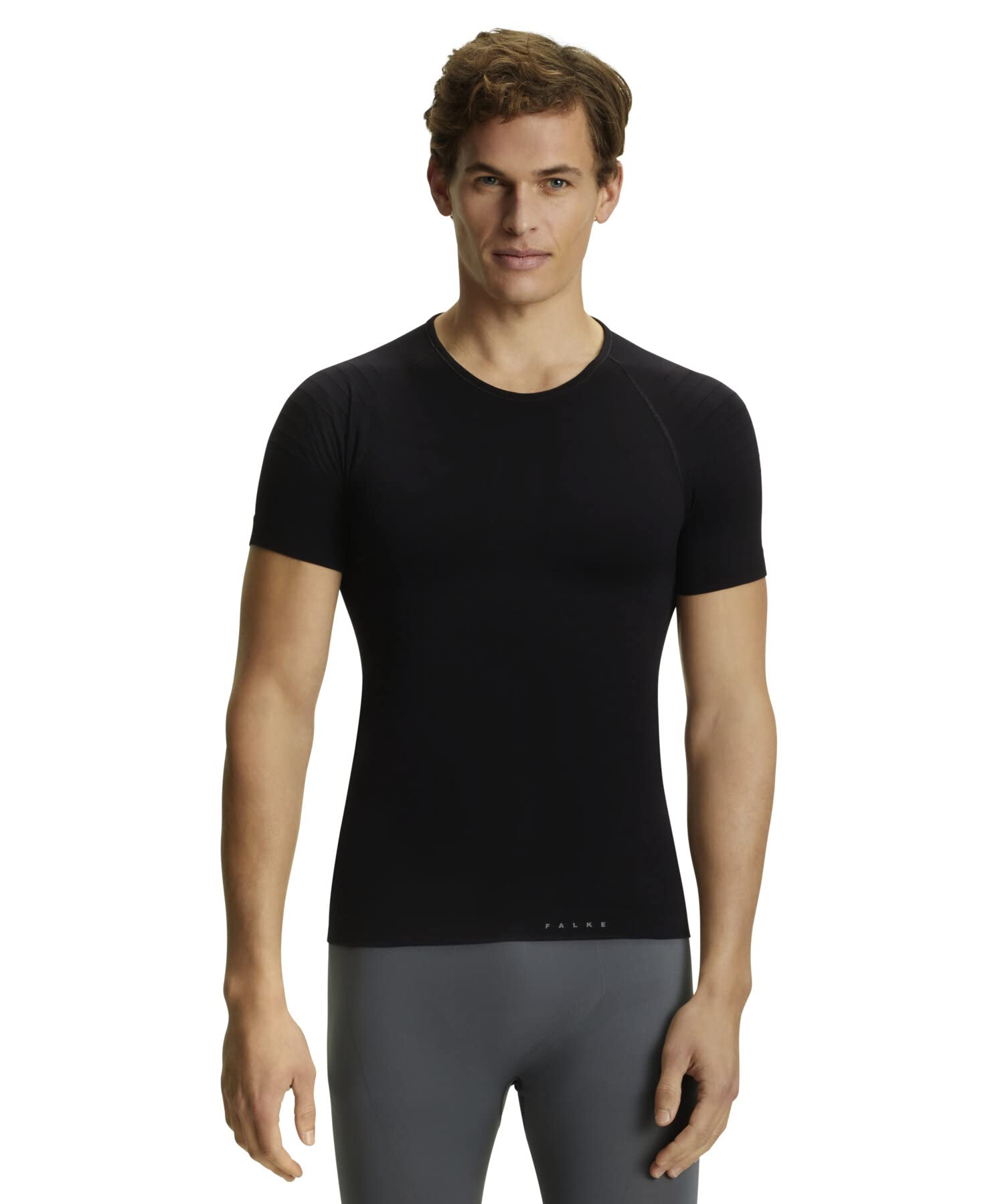FALKE Herren Warm Round Neck Funktionsshirt Kurzarmshirt für milde bis kalte Temperaturen warme Funktionsunterwäsche schnelltrocknendes atmungsaktives nachhaltiges Funktionsmaterial 1 Stück