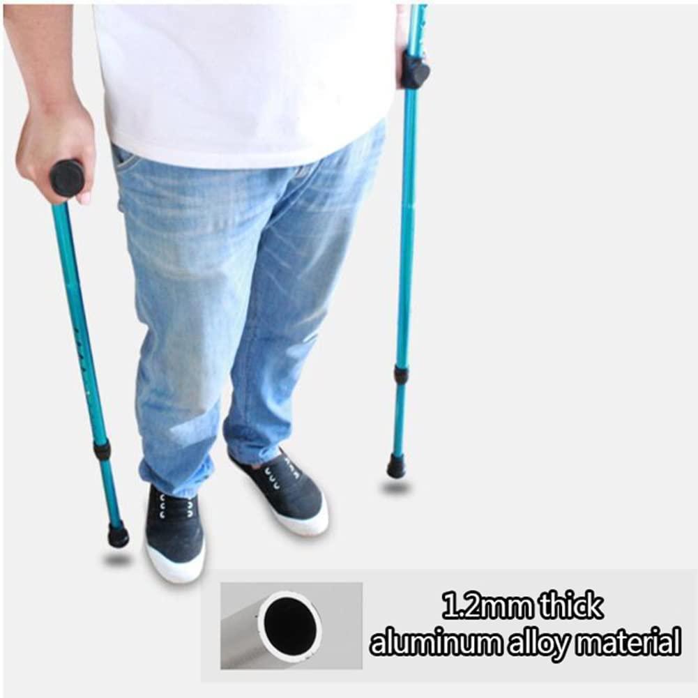 PAASHE Bastones de Aluminio Muletas Plegables 14 Niveles Altura Ajustable Bastones para Caminar Rehabilitación para Caminar Bastón para Caminar Unisex