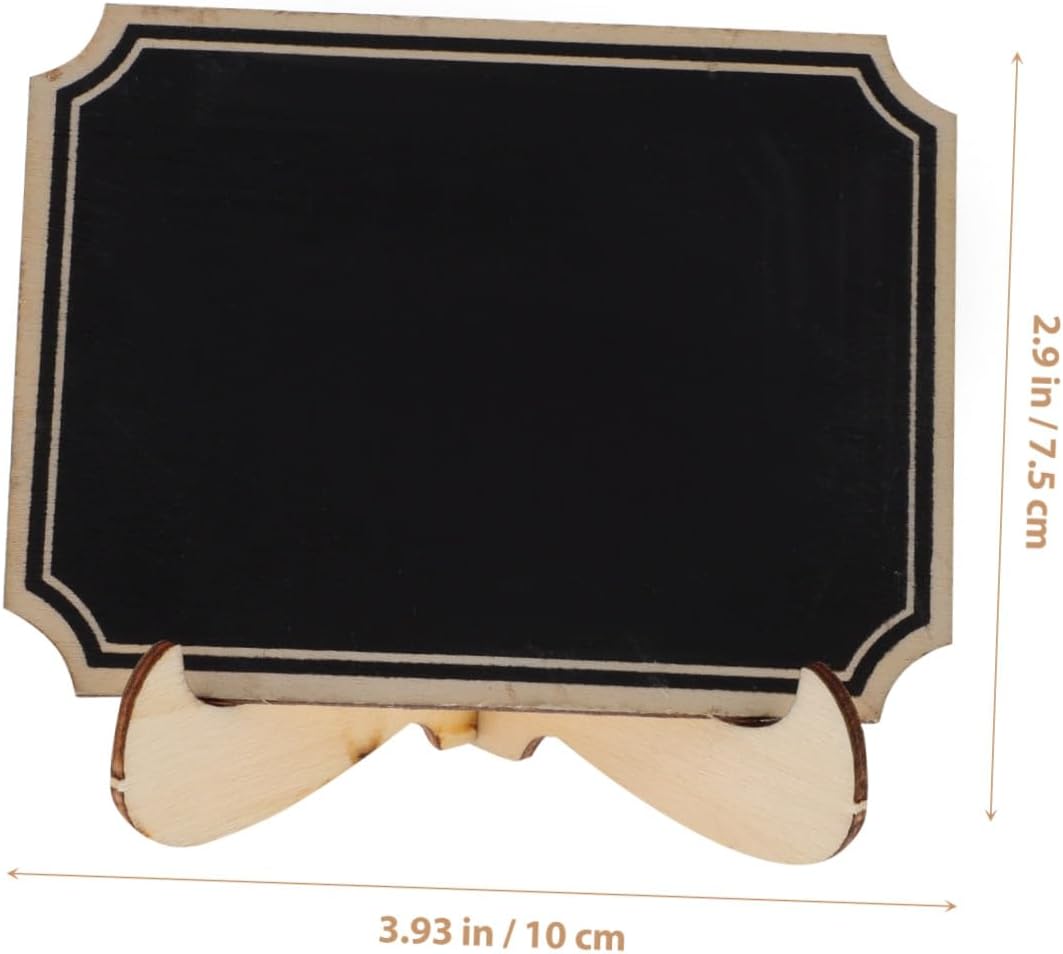 PATKAW 20pcs Small Blackboard Signs Household Chalkboard Message Boards Decorative Wooden Memo Boards for Kitchen Menu Display and Restaurant Table Décor