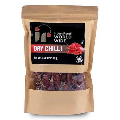 Indian Retail Worldwide - Pimientos rojos secos  Chile seco  Chiles rojos secos  Añade un toque picante a tus platos ((3.52 onzas (paquete de 1)
