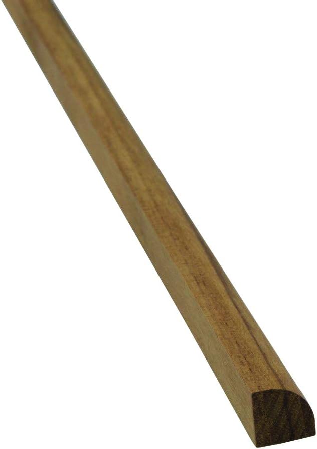 Whitecap 60851 Teak 3/8" H x 3/8" W Quarter Round Molding - 5' Length
