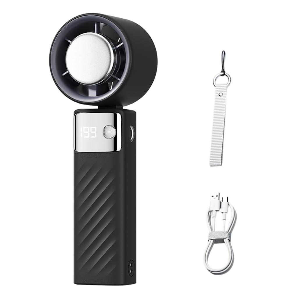 Ventilateur de poche portable contre la chaleur étouffante avec batterie USB et écran LED