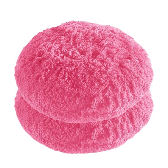 PICKKART Cushion Round Fur Pillow for Living Room Sofa Bedroom - Extra Soft Fluffy Stuffed Pillow, 16 x16Inch (Pink, 2) (B096XMS93W) Amazon Price History, Amazon Price Tracker