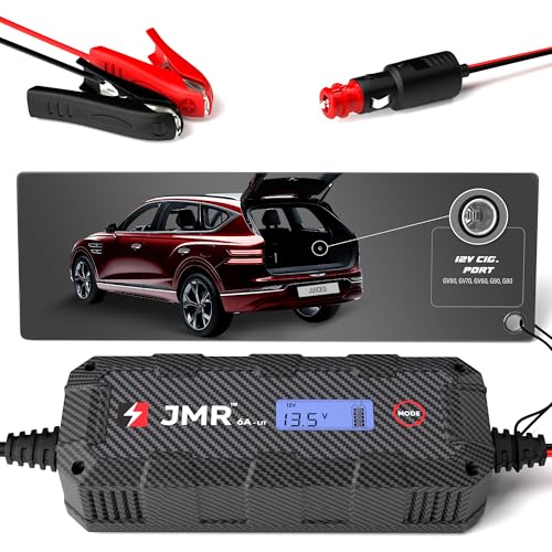 JMR Battery Charger for Genesis GV80 GV70 GV60 G90 G80 All Models Trickle Charger Conditioner Maintainer (Add Lithium Mode)