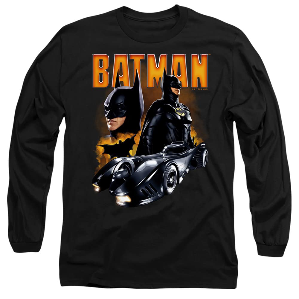 Popfunk Classic The Flash Multiple Batman Unisex Adult Long-Sleeve T Shirt
