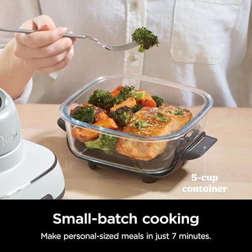 Ninja Air Fryer Review: Is It Worth It in 2025? 3 Ninja Crispi® 3-in-1 Glass Air Fryer – 4Qt & 5-Cup Portable Cooking System, White – Healthy Fry, Steam & Roast in One Compact Appliance