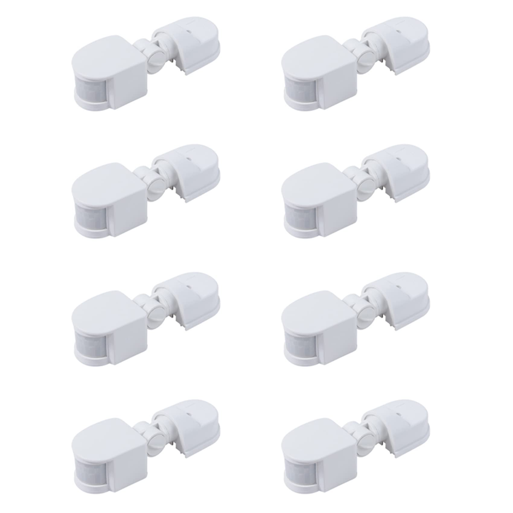 Jnchdghwa White 8X Infrared Motion Sensor Ac110v-240V Adjustable Sensor Switch For Pir Body Motion Sensors For Multiple Scenarios(White)