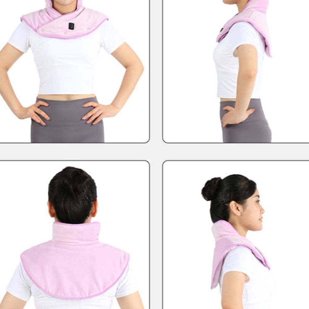 Almohadilla térmica para Cuello y Hombros con 3 Niveles de Temperatura, Ideal para Personas con Miedo al frío (B, Talla única)