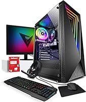 Vibox IV-52 Gaming PC - Monitor-Paket - Sechs-Core Ryzen Prozessor - RTX 3070 Ti 8GB Grafikkarte - 16GB RAM - 1TB NVMe M.2 SSD - Windows 10 - WiFi