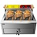 LBSI 4000w Friggitrice Elettrica ad Alta Potenza, 18L /25L Friggitrice a Olio, per Tempura Spiedino Pollo Patatine Fritte, Acciaio Inox Addensato, Facile da Pulire (Size : 25L)
