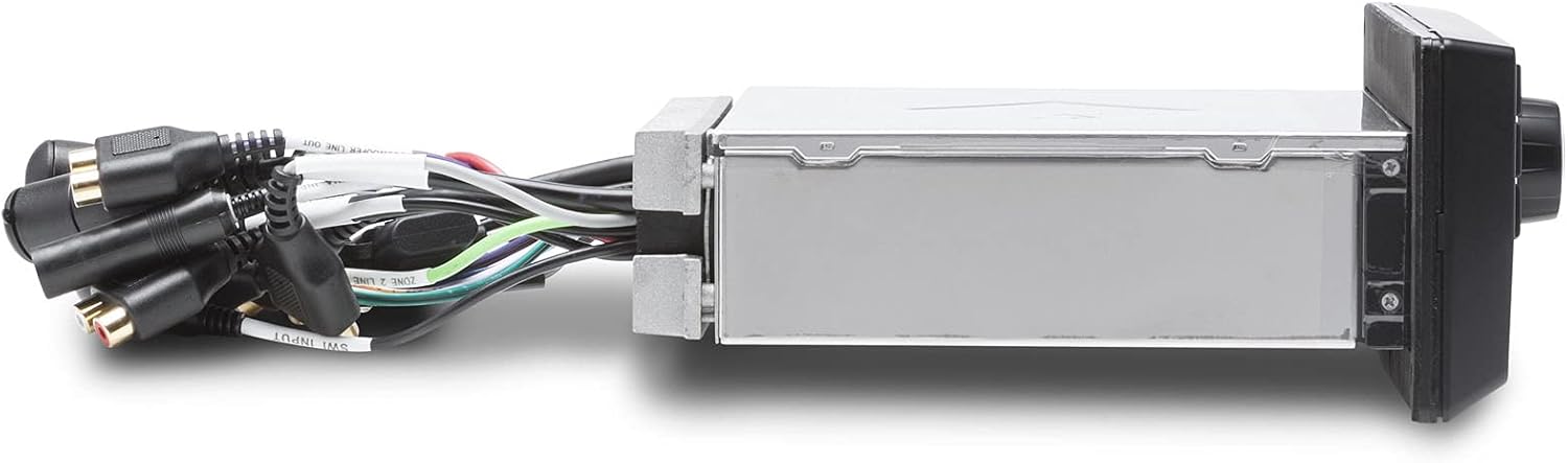 Rockford PMX-5CAN 2.7” Marine Wet Bonded Ipx6 Color Media Receiver, Nmea 2000, 2 Zone Control with 2 Pairs of M0-65 6.5” Marine 2-Way System 250 Watts Peak, White Grilles Included