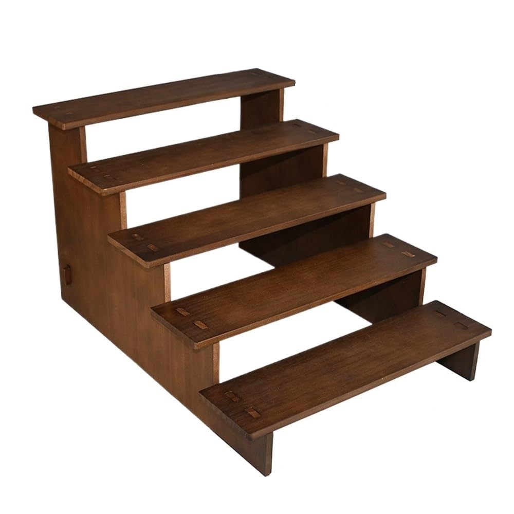 CLQYXRMVC Jewelry Organizer Stand Five Tier Large Wooden Splicable Vintage Ladder Jewelry Display Stand Necklace Display Stand