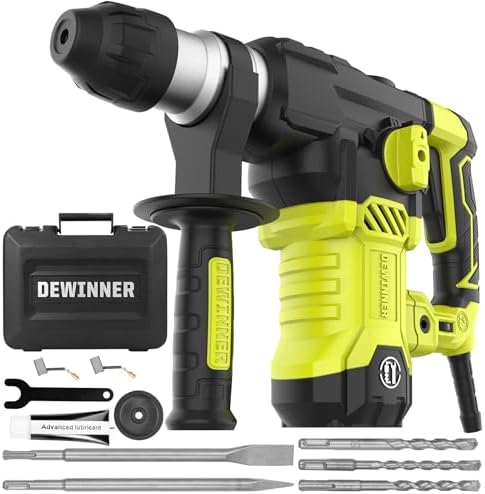 DEWINNER Martillo Percutor SDS-Plus,1500 W, 6 velocidades, 850RPM...