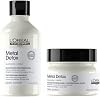 L’Oréal Professionnel Metal Detox Shampoo 300ml & Hair Mask 250ml, prevent breakage and colour fade from hard water, Clarifying shampoo, sulphate free & vegan, conditioner hair treatment,300ml,250ml