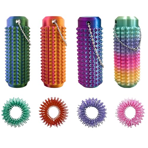 Jrnsvp 1 Fidget-Spielzeug Set, 8-teilig, Schlüsselanhänger & Fingerringe