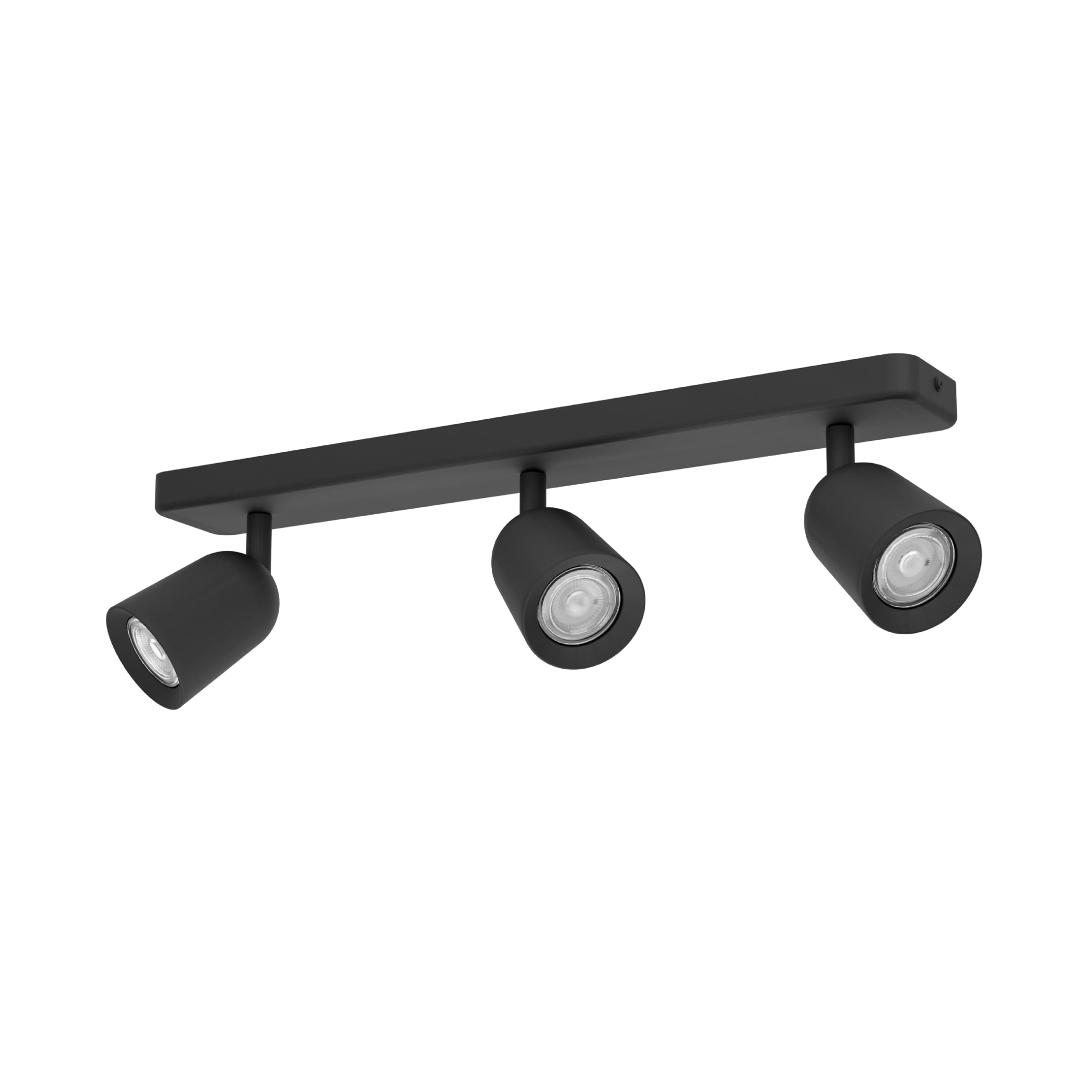 Eglo Black Camaldoli Adjustable Linear Triple Head Gu10 Spotlight In