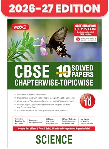MTG CBSE Class 10 PYQs Book | 10 Years (2026-2017) Chapterwise To...