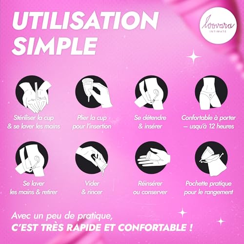 Coupe menstruelle caoutchouc naturel Loovara sans silicone