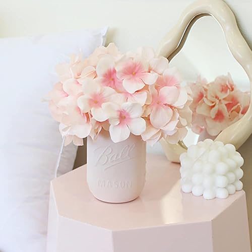 Miniatura 9 de Mongceil Hortensia LED luces de estado de ánimo, lámpara de noche de metal flor decoración interior iluminación dormitorio lámpara de mesa (rosa)