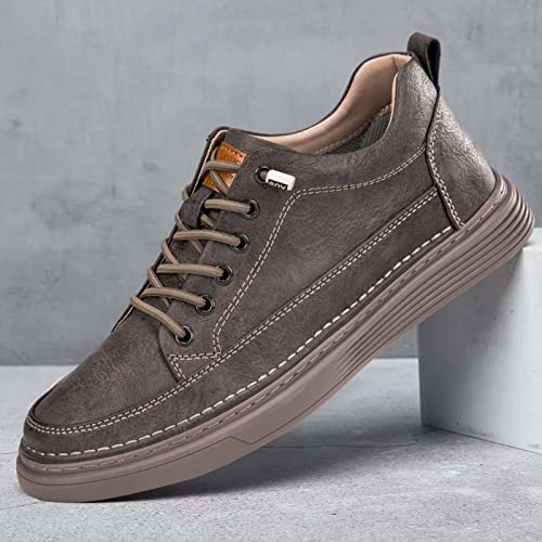 Image of CERYTHRINA Elevator Shoes for Men - Height Increasing Sneakers, 2.5 Inches Taller, Leather Casual Shoes with Height Increase Insoles
