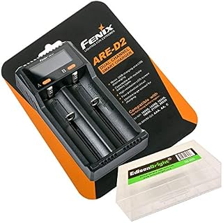 Fenix are-D2 USB Powered Two Bay Smart Battery Charger for 21700/18650/16340 with EdisonBright
